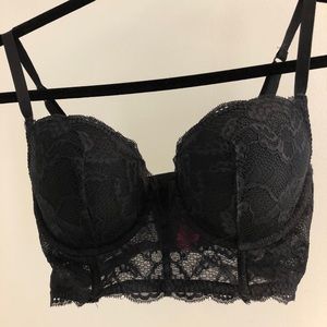 La Sensa black lace bra bustier, 34 D